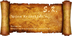 Spira Krisztián névjegykártya